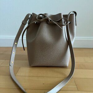 Mini Vegetable-Tanned Leather Bucket Bag